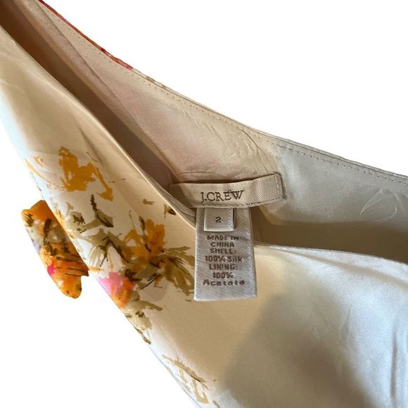 J.Crew Silk lovely Dress. Sz 2  Bubble Skirt - Picture 8 of 12